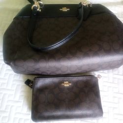 Coach hand bag and wallet