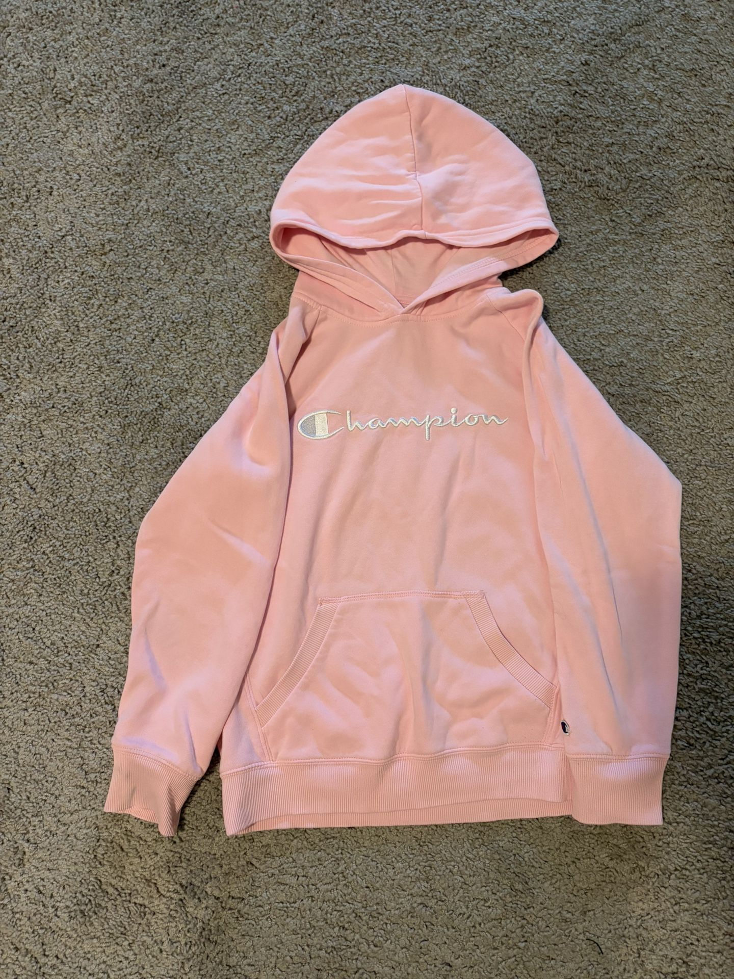 Kids Pink Champion hoodie
