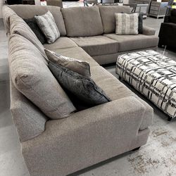 Brand New Light Gray L Shaped Sectional Couch 