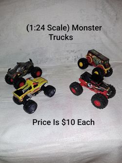 (1:24 Scale) Monster Trucks In Excellent Condition (Price Is $10 Each)