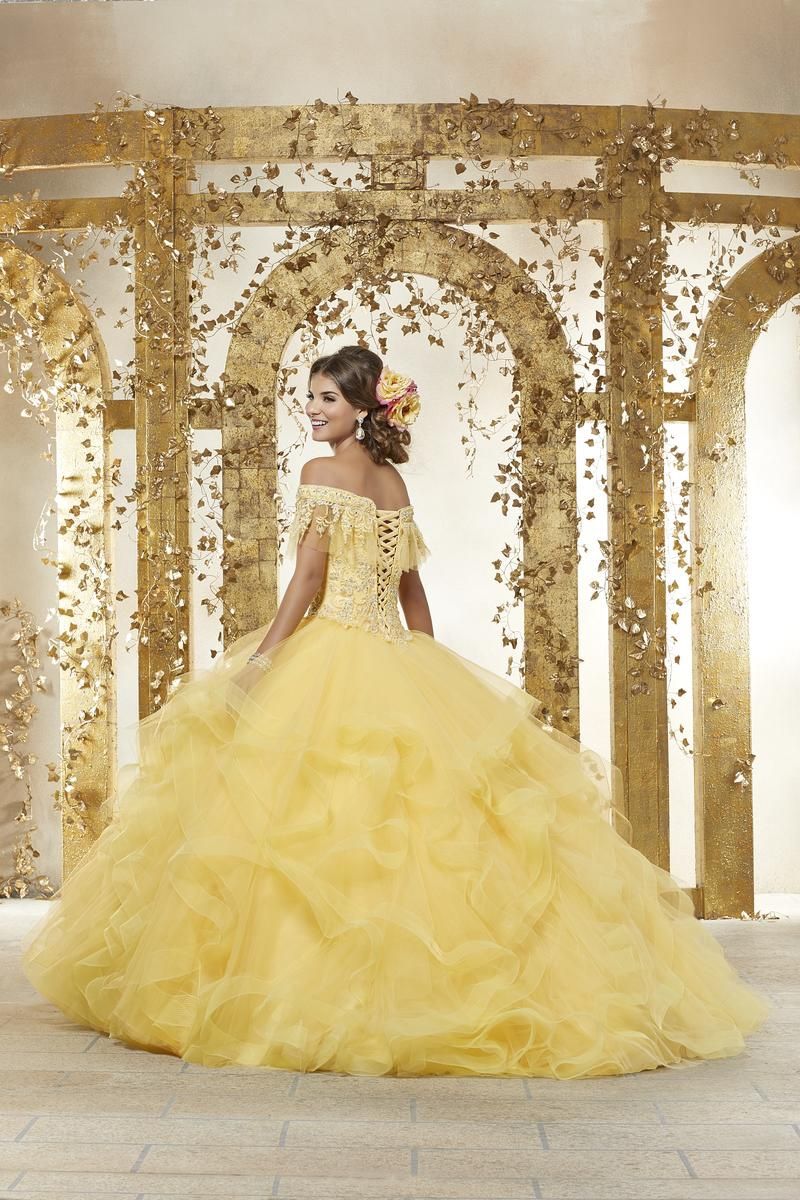 Dress For Quinceañera Yellow. 