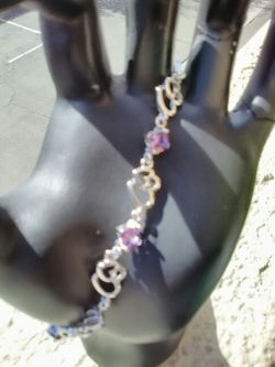 Sterling silver cz bracelet