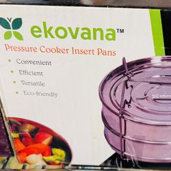 3 Quart Stackable Stainless Steel Pressure Cooker Insert Pans 