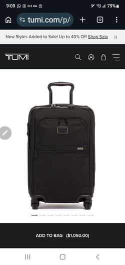 GREAT CONDITION AUTHENTIC TUMI ALPHA 2 22" CARRYON SUITCASE.