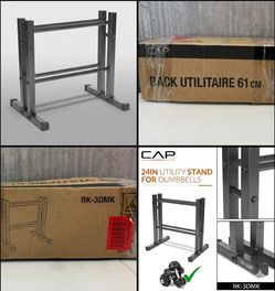CAP Barbell 24” Dumbbell Kettlebell Rack Home Gym Storage