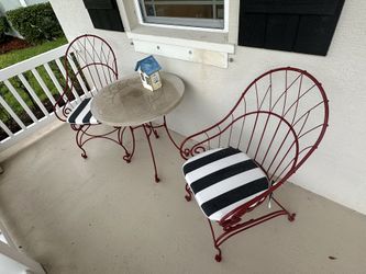 Iron Patio Set Bistro Style