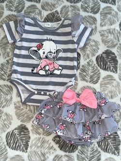 New 6-9 months baby girl elephant outfit