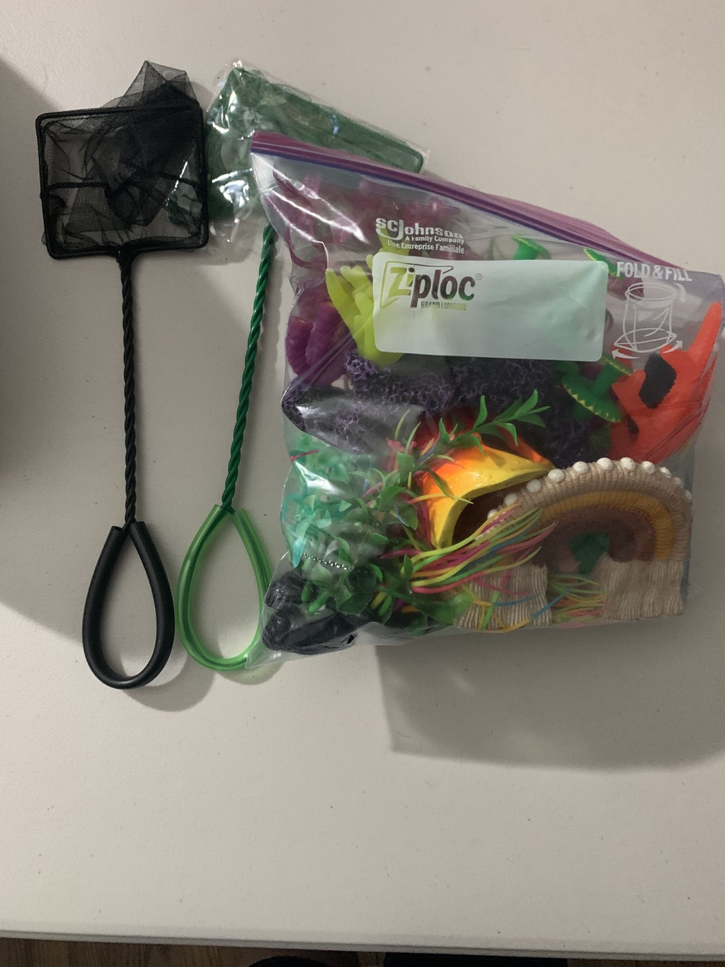 Fish Tank Items! Decor And Nets 