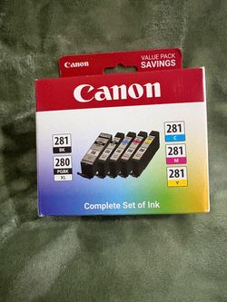 Canon PGI-280XL/CLI-281 Black and Color Ink Cartridges-5 Pack