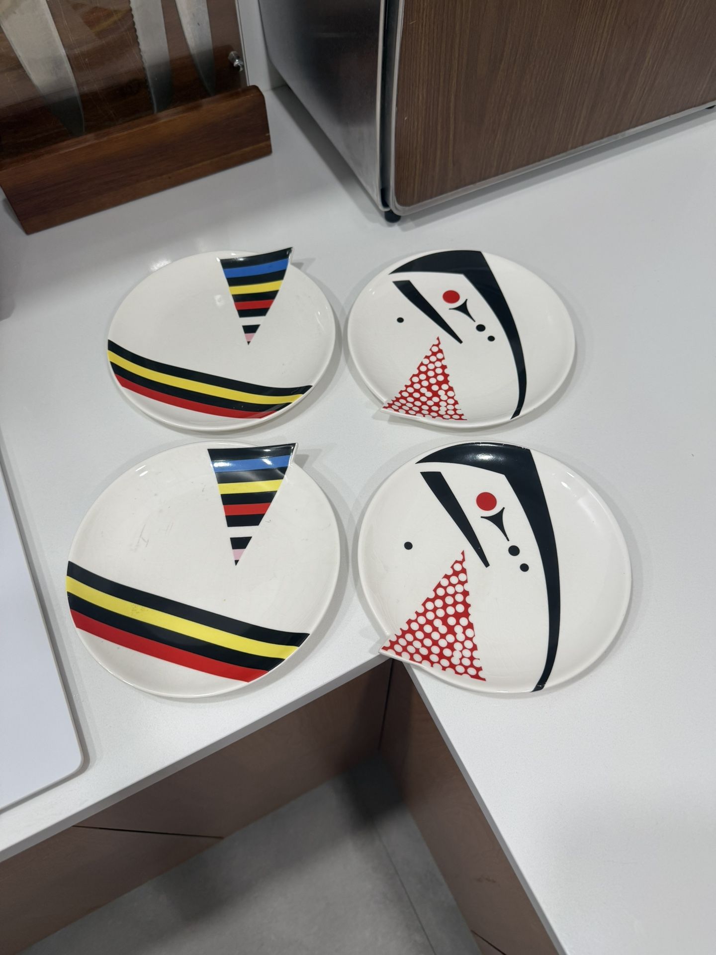 1980s Fujimori Alpha Plates for Kato Kogei- Set of 4