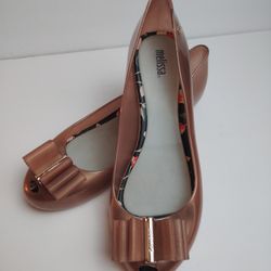 Melissa + Jason Wu Women's Ultra Girl Fab Bow Flats Copper ~ Size US10