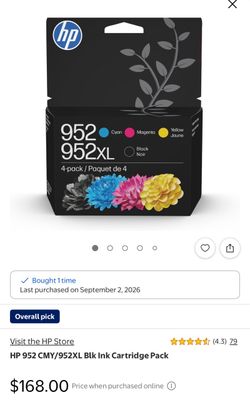 Hp 952 black / CMY ink cartridge pack
