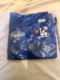 fanatics x takashi murakami x los angeles dodgers world series 2025 champs hoodie - blue