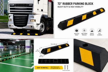 Heavy Duty 72” Rubber Parking Block – Commercial Grade – Rancho Cucamonga