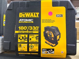NEW IN CASE Shop DEWALT 20V MAX Lithium-Ion Cross Line Laser Level Kit with 2.0Ah Battery, Charger and Case