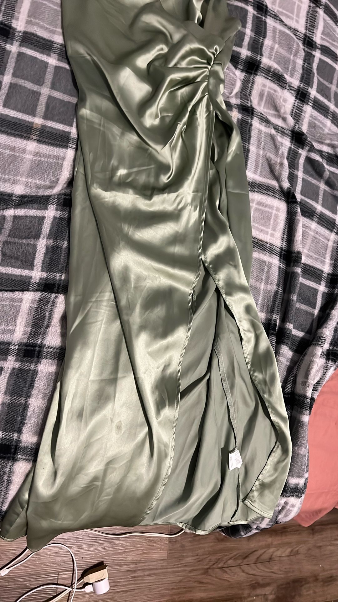 Green Silk Prom/ Wedding Dress