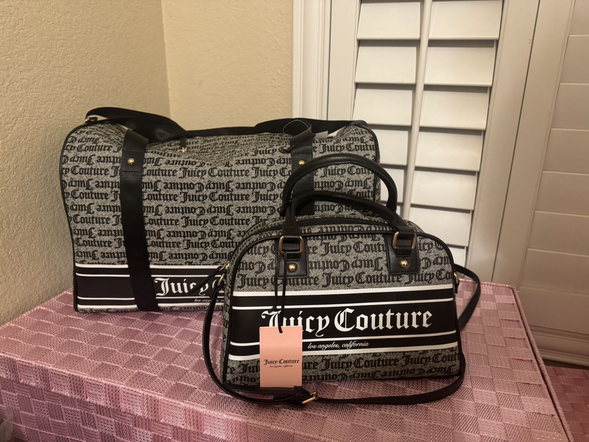 Juicy Couture Duffle Purse Wallet Set