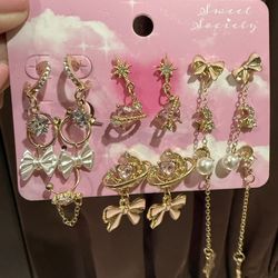 Bows/ hearts earrings bundle