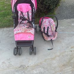 Minnie Mouse Stroller and Carseat