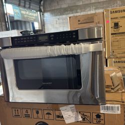 Sharp 24 in. W 1.2 cu. ft. Built-in Microwave Drawer in Stainless Steel