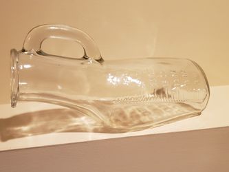 Vintage Glass Hospital Urinal Bottle with Handle & Comfort Spout / 32 Oz