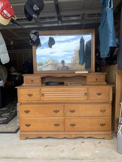 Antique Solid Wood Dresser 