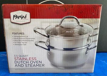 Parini stainless steel Dutch oven & steamer
