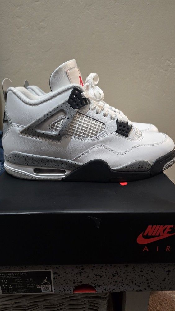 Jordan Retro 4 White Cement Size 10