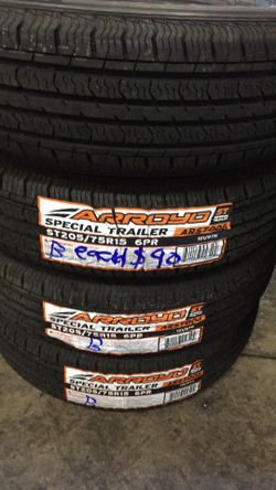 205/75/15 arroyo trailer 🛞 6p.R $90 each 