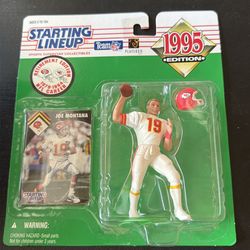 1995 Official NFL Starting Lineup Joe Montana Kansas City Chiefs Figure NEW
