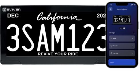 NEW CA & AZ Digital License Plates Custom Banner Messages & App