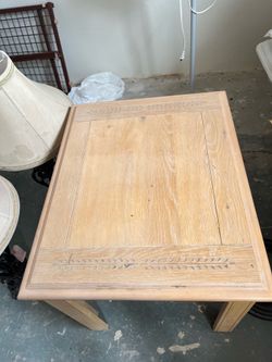 Wood end table