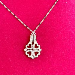 Crystal Heart/ Shamrock Necklace 