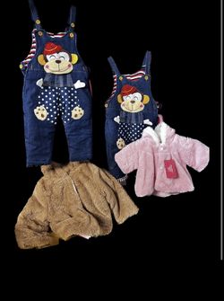Monkey Denim Overall For Baby