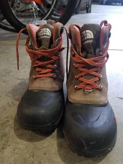 North Face Chilkat Kids Boys Girls Waterproof Winter Boots Sz 5