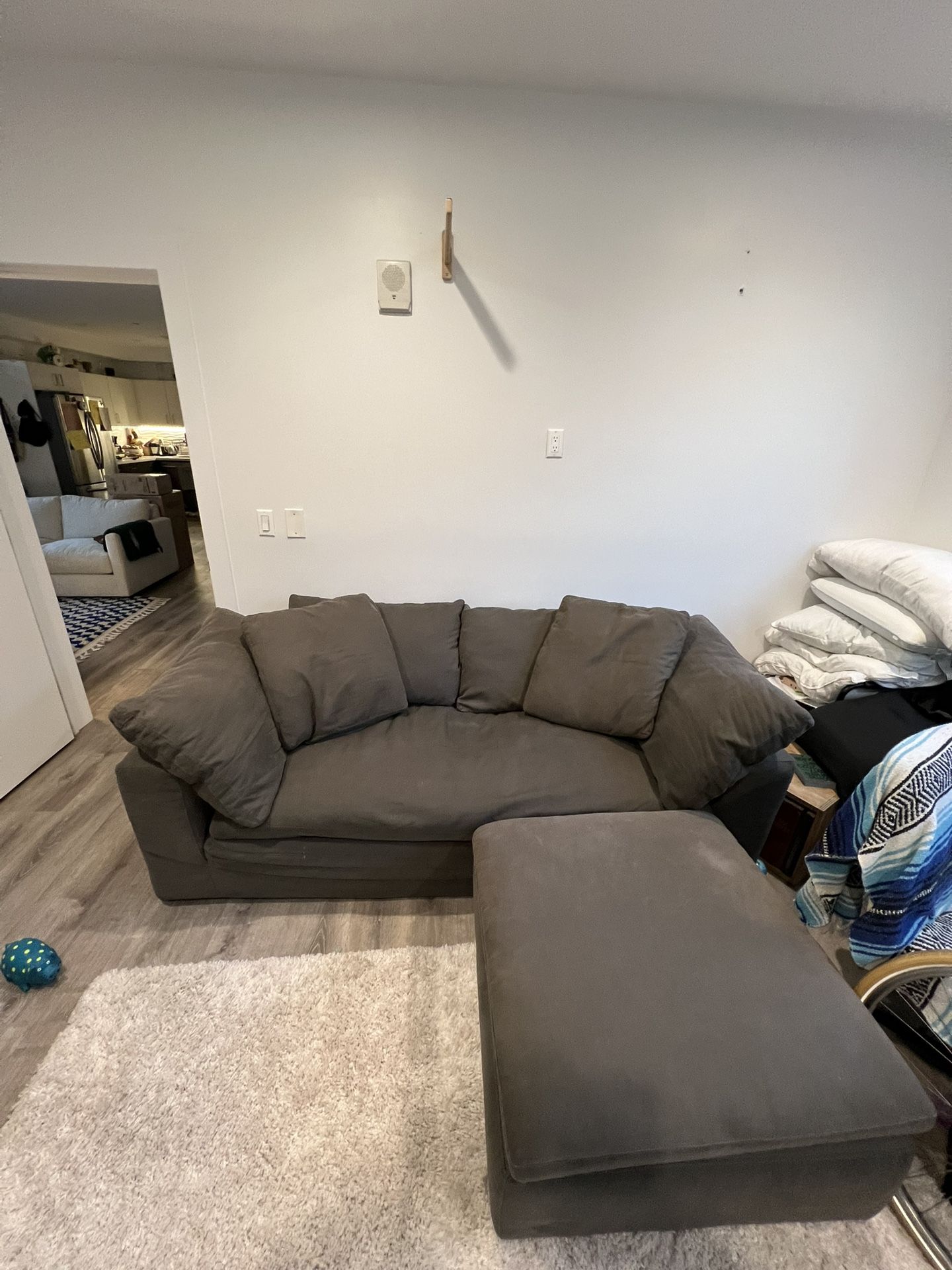 Restoration Cloud Couch With Ottoman
