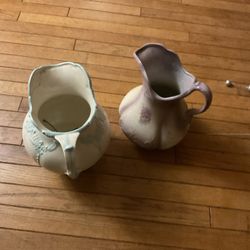 Two Old Fashion, Vintage Vases, For Flowers And More (NO SHIPPING)