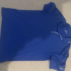 Nike Dri Fit Golf Polo Medium Blue 