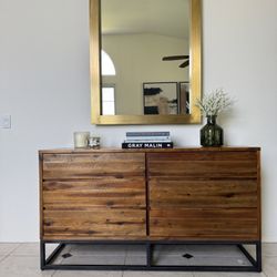 West Elm 6 Drawer Dresser 58”W x 18”D x 32”H