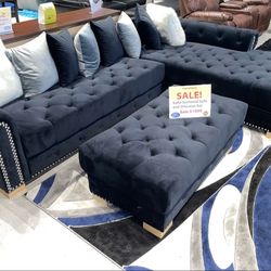 MODERN NEW SOFIA SECTIONAL SOFA AND OTTOMAN SET ON SALE ONLY $1299. IN STOCK SAME DAY DELIVERY 🚚 EASY FINANCING 