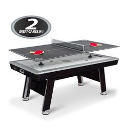 NHL 80” Power Play 2-in-1 Air Hockey Table with Table Tennis Top New