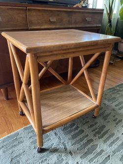 Antique Wicker/bamboo Table From the 70s
