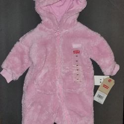 NEW LEVIS SHERPA BEAR COVERALLS BABY 6 MONTHS