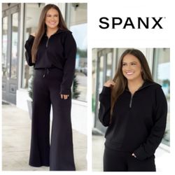LIKE NEW!  SPANX AirEssentials Half Zip in black (M)
