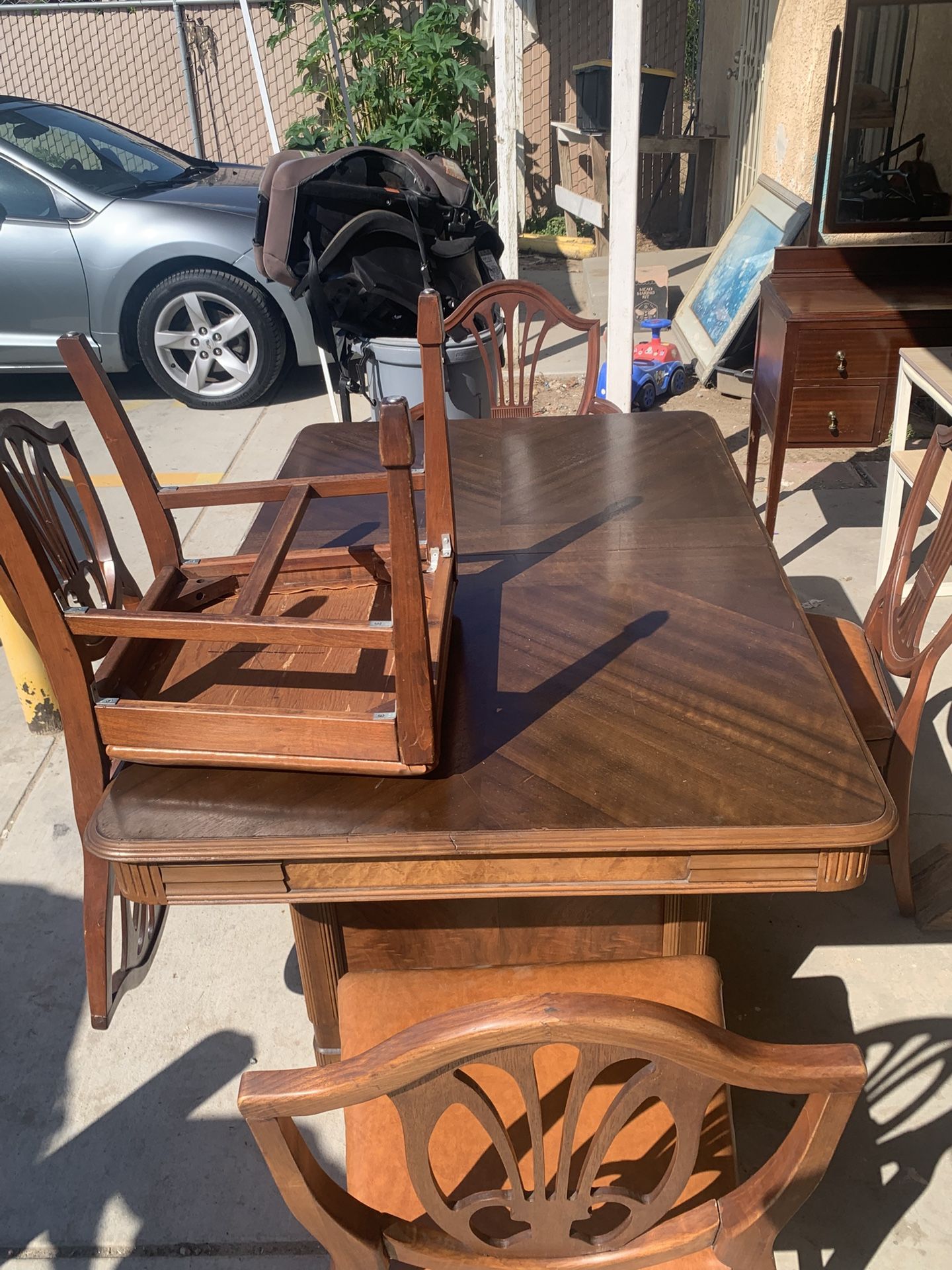 Antique Wood Dining Table
