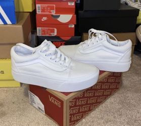 White Platform Vans!!!!