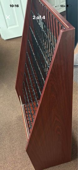 Wood Grain Greeting Card Display Rack