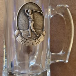 Glass pewter Vintage Beer Mug