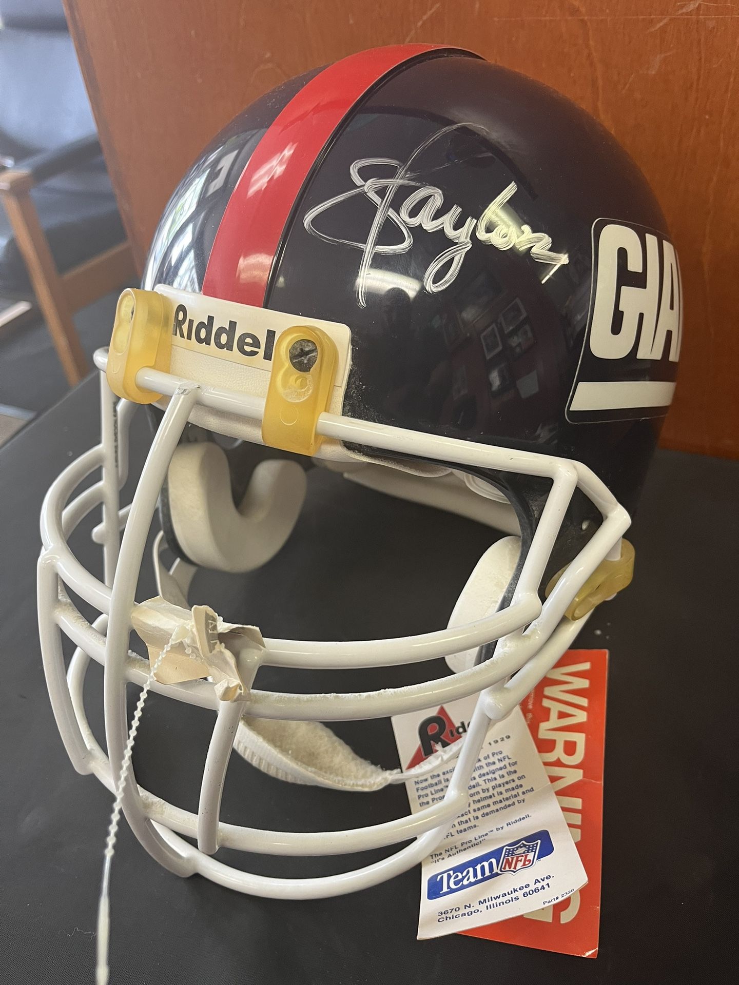 lawrence taylor signed riddell full size helmet for Sale in Watertown