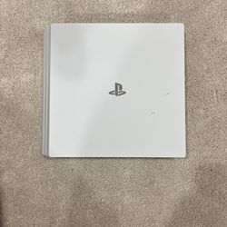 PS4 Pro White With A Controller And All The Wires